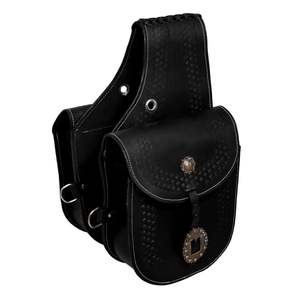 Sacoche en cuir pour selle de cheval western et moto, artisanale, sculptée à la main, 100% cuir de buffle, couleur et logo personnalisables SS - Product Image 2