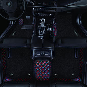 Tapis de sol de voiture de luxe en cuir PU et velours, sur mesure, entièrement couvrants, matelassés losanges, antidérapants, imperméables, OEM ODM - Product Image 5