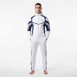 Conjunto Deportivo Personalizado para Hombre, Sublimado, de Algodón y Poliéster, Transpirable, Camiseta de Manga Larga, Pantalones Deportivos con Cordón Ajustable - Product Image 4