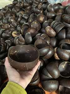 Bol en coque de noix de coco avec incrustation de nacre, bol en coque de noix de coco écologique pour servir les aliments, décoration de table, utilisation de mariage, Vietnam - Product Image 4