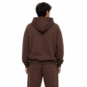 Ensemble survêtement et jogging en molleton épais pour hommes, avec logo personnalisé, fournisseur de sweats à capuche à étiquette privée - Product Image 3