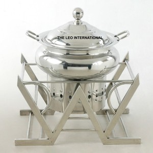 Recipiente para calentar comida de acero inoxidable, de diseño comercial y creativo, con un acabado resistente y brillante, adecuado para banquetes y hoteles. - Product Image 6