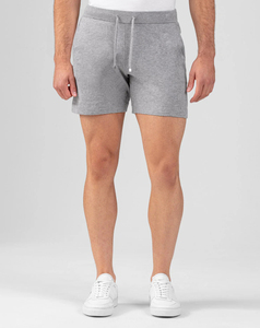Mid Waist Smoke Grey Summer Shorts for Men's Custom Design Elastic Waist Breathable Solid Color Front Logo 100% Cotton Low Price - Product Image 4
