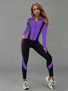 Ensemble de vêtements de sport pour femmes Atlaset, trois pièces, leggings taille haute, soutien-gorge de sport, veste, emballage personnalisé, OEM, ODM, vente en gros - Product Image 1