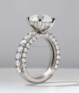 Anillo de Eternidad Arin con Diamante Cultivado en Laboratorio de Corte Brillante IGI/GIA, Oro Blanco y Amarillo de 14k, Anillo de Compromiso y Boda, Joyería Fina, Regalo - Product Image 4