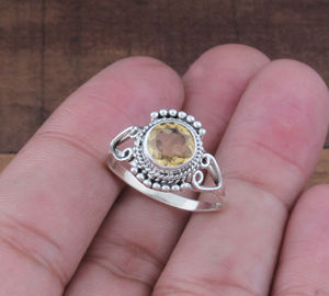 925 Sterling Silver Bezel Setting Classic Boho Dainty Solitaire <b>Ring</b> Handmade Unisex Wedding Party Gift Brilliant Cut <b>Turquoise</b> - Product Image 2