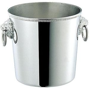 Oval Shape Hammered Metal Steel Wine Cooler Silver Finished Champagne Ice Bucket With Handle For <b>Bar</b> and Party Beer Chillers - Product Image 5