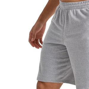 Shorts Bermuda en Coton Gris pour Homme, Taille Mi-Haute, Élastique, Respirant, Style Décontracté, Couleur Unie, Tissu Tissé - Product Image 3