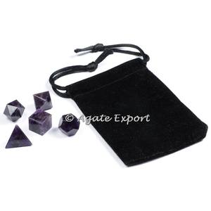 Juego de geometría de cuarzo cristalino con bolsa de terciopelo juego de geometría de piedra natural regalo artesanía juego de geometría de piedra semipreciosa - Product Image 3