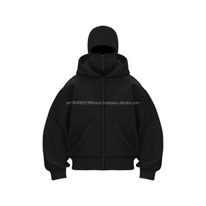 Masque à fermeture éclair pour homme, style gangster, en coton épais, avec capuche intégrée - Product Image 4