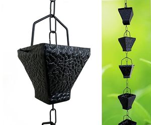 Chaîne de pluie métallique de style cuisine la plus vendue pour le drainage des toits extérieurs, produit décoratif suspendu pour jardin - Product Image 5