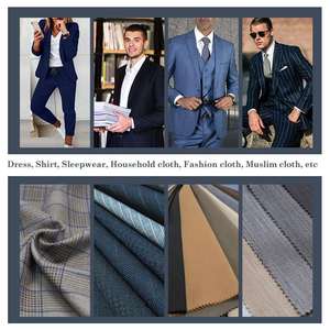 Tissu sergé écologique de poids moyen, infroissable, en mélange de polyester, pour doublure de manteau, uniforme et tissus de costume pour hommes et garçons, vente en gros - Product Image 3