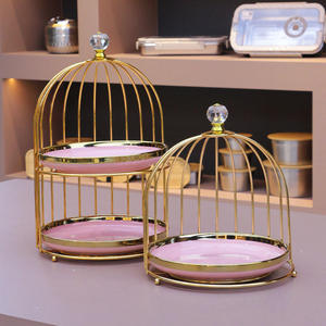 Vintage Style Gold Plated Iron Wire Mesh <b>Cake</b> <b>Stand</b> with <b>Marble</b> Plate Hot Luxury Vintage Style Best Cheap Low Price <b>Cake</b> Server - Product Image 3