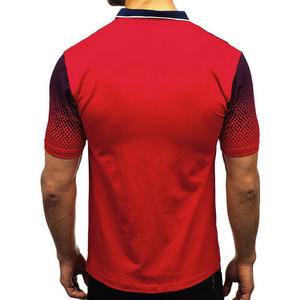 Chemises de golf pour hommes en coton 100% tissé, anti-rides, à manches courtes, avec poche, impression numérique, service OEM ODM personnalisé, MOQ 2 pièces - Product Image 1