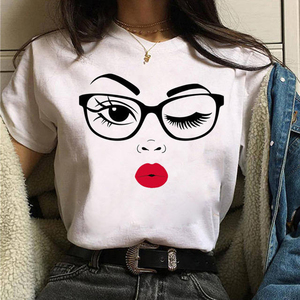 เสื้อยืดฟุตบอลลูกไม้ผู้หญิง Y2k ลายกราฟิก พิมพ์ลายตัวเลข ทรงโอเวอร์ไซส์ คอกลม แขนสั้น เสื้อหลวมๆ สำหรับฤดูร้อน - Product Image 1