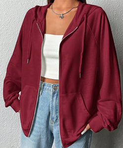 Sudadera Casual de Mujer con Cuello Bordado y Estampado Frontal, 100% Algodón Tejido, para Invierno, Talla XL, Proveedor BD - Product Image 2