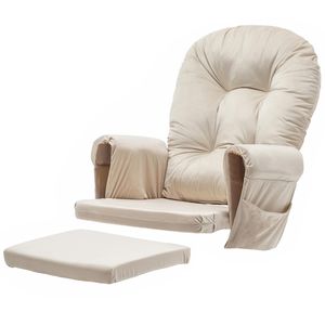 Set di 5 Cuscini di Ricambio Universali in Velluto Morbido, Spessi, Lavabili e Antiscivolo per Sedie a Dondolo, con Tasca Portaoggetti per Cuscino del Sedile - Product Image 2