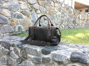 กระเป๋าเดินทางหนังแท้ทรงดัฟเฟิล กระเป๋าเดินทางสุดสัปดาห์ สไตล์วินเทจ ซิปแบบพกพา ความจุขนาดใหญ่ ใส่สัมภาระได้ ปรับแต่งได้ ทำด้วยมือ - Product Image 4