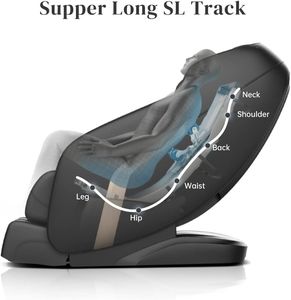 Fauteuil de massage avec commande vocale intelligente, pétrissage des pieds, réflexologie palmaire, chaleur apaisante, techniques de massage - Product Image 2