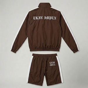 Unisex Premium Branded <b>Summer</b> Track Suit Set Windbreaker <b>Jacket</b> Gym Shorts Embroidered Logo Streetwear Sportswear - Product Image 2