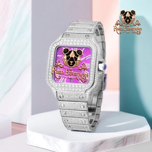 Reloj de Cuarzo Analógico Fashion Square con Indicador de Segundos Desplazado, Corona Texturizada, Diseño de Lujo, Edición Limitada, Correa de Aleación, Caja - Product Image 5