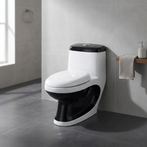 Modern Home Use Dual Flush S <b>Trap</b> Water Closet Factory Supplied One Piece Square Ceramic Sanitary Ware WC Toilet Set - Product Image 5