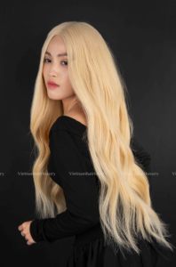 Precio al por Mayor de Extensiones de Cabello Humano Virgen Vietnamita, Sin Enredos ni Caída, Pelucas con Flequillo Ondulado, Cabello Remy - Product Image 6