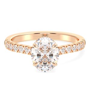 Bague de fiançailles solitaire REYES en or massif 14 carats avec moissanite, design élégant, pour femme, cadeau de luxe, bijoux raffinés - Product Image 6