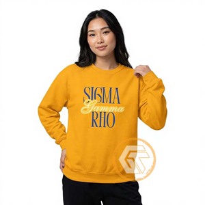 Sweat-shirt décontracté respirant en molleton de coton éco-responsable 500g pour femme, motif Sigma Gamma Rho, collection Trésors Grecs, haute qualité, automne-hiver - Product Image 1