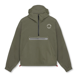 Hot Sale Custom Logo Fashion Windbreaker <b>Jacket</b> for <b>Men</b> Women <b>Long</b> Winter Season Breathable Canvas Hooded Collar Running Style - Product Image 1