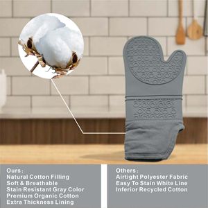 Set di 6 Guanti da Forno in Silicone Antiscivolo e Presine Resistenti al Calore per Cucinare, Cuocere al Forno e Grigliare - Product Image 4