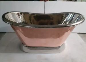 อ่างอาบน้ำทองแดงทรงวงรีแบบลอยตัวสุดหรู ทนทานสำหรับผู้ใหญ่ - Product Image 2