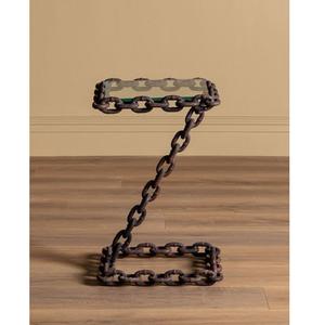 โต๊ะกาแฟทรงกลม ดีไซน์พิเศษ โต๊ะข้างโลหะ คุณภาพแบบโบราณ ขนาดสั่งทำได้ โต๊ะข้างอะลูมิเนียมสีทองเหลือง - Product Image 5