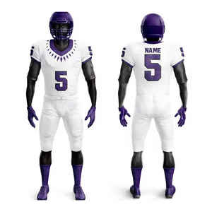Uniforme de football américain de style différent, couleur unie, sublimé, séchage rapide, service OEM, haute qualité, prix abordable - Product Image 1