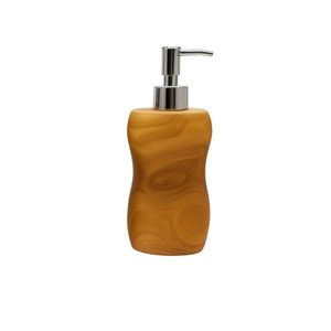ARTERRA Premium Refillable Modern Teak Wood Soap <b>Dispenser</b> Stainless Steel <b>Pump</b> <b>Bottle</b> Waterproof Lotion Container - Product Image 4