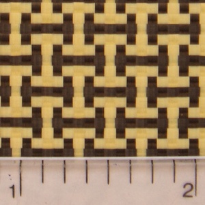 Tissu hybride de fibre de Para Aramid de carbone d'armure toile pour l'usage extérieur 180gsm d'industrie d'artisanat - Product Image 1