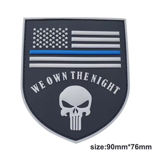 Custom Design Eco-friendly Rubber PVC Logo Patches <b>Hook</b> & Loop Soft 3D Embossed for Garment Use Wholesale - Product Image 2