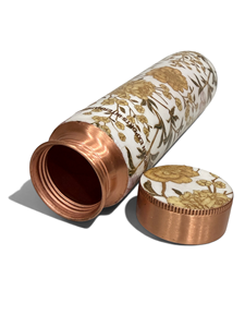 Bouteille en cuivre à motif floral impérial de la marque Indian exports international. Cuivre pur certifié - Product Image 5