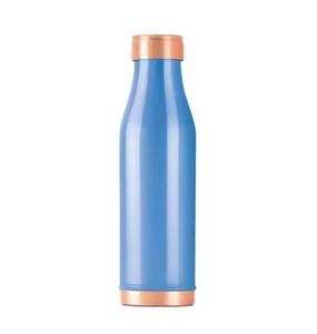 Bouteille d'eau en cuivre bleu ciel, design minimaliste uni, réutilisable, pour la maison, le bureau, la salle de sport, les voyages et le quotidien - Product Image 1