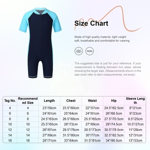 Enfants fermeture éclair manches courtes <span class=keywords><strong>Shorty</strong></span> combinaison une pièce maillot de <span class=keywords><strong>bain</strong></span> éruption garde maillots de <span class=keywords><strong>bain</strong></span> maillot de <span class=keywords><strong>bain</strong></span> combinaison humide combinaison de plongée pour garçons filles - Product Image 6