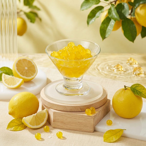 Perles de jus de citron éclatantes de qualité supérieure, prêtes à l'emploi, pour Bubble Tea, thé aux fruits, ingrédients pour boissons, fabriquées à Taïwan - Product Image 2