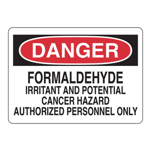 Señal de Peligro de Formaldehído Reflectante Brady - Peligro de Irritación y Cáncer, Solo Personal Autorizado para Laboratorios - Product Image 3