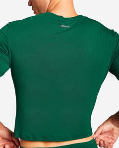 เสื้อยืดครอปทรงปกติ ผ้าฝ้ายถัก 100% สปอร์ต สตรีทแวร์ สำหรับผู้ชาย ขายส่ง รับผลิตตามแบบ เป็นมิตรกับสิ่งแวดล้อม แห้งเร็ว ระบายอากาศได้ดี ด้านหน้า - Product Image 3