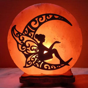 Lámpara de Sal Rosa del Himalaya Personalizada en Forma de Niña, Tallada a Mano, Lámpara de Cristal Natural, Proveedor Mayorista a Granel de Pakistán - Product Image 3