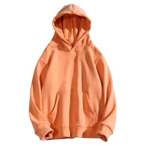 2021 Latest Design Hoodie Factory Men's Basic Thick Pullover Hoodie Men's Blank Plain Hooded Sweat Shirt - Product Image 1