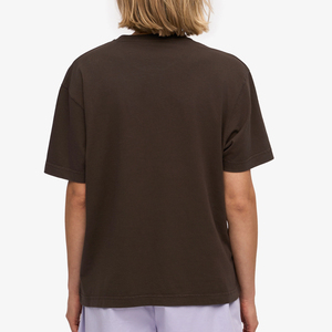 Camiseta de algodón con cuello redondo y hombros caídos para mujer, nuevo diseño 2025, estilo oversize, ropa urbana. - Product Image 5