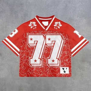 Oversized Boxy Mesh Jersey Men T-Shirt Wholesale Customized Design Allover Print Unisex Sports Jerseys T-Shirts - Product Image 6