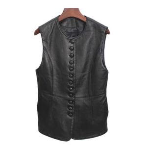 Gilet de moto tendance en cuir véritable coupe-vent grande taille pour homme – Sécurité professionnelle pour la conduite - Product Image 4