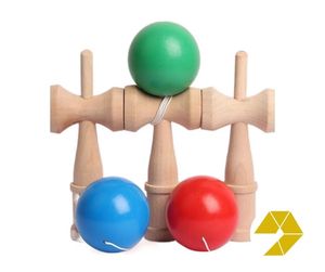 Kendama Kendama แบบไดนามิก, ของเล่น Kendama จากไม้แบบไดนามิกเกมทักษะเคนดามะสำหรับเด็กผู้ใหญ่เพิ่มสมาธิอย่างคล่องแคล่วความบันเทิงในร่มกลางแจ้ง - Product Image 3