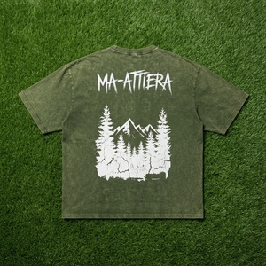 Men's Green Graphic <b>T</b> <b>Shirt</b> Short Sleeve <b>Mountain</b> Print Casual Streetwear Apparel Wholesale Supplier - Product Image 6